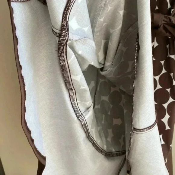 Nine West Brown and White Polka Dot Fit & Flare Dress, Belted Dress, Size 12 - Picture 14 of 16